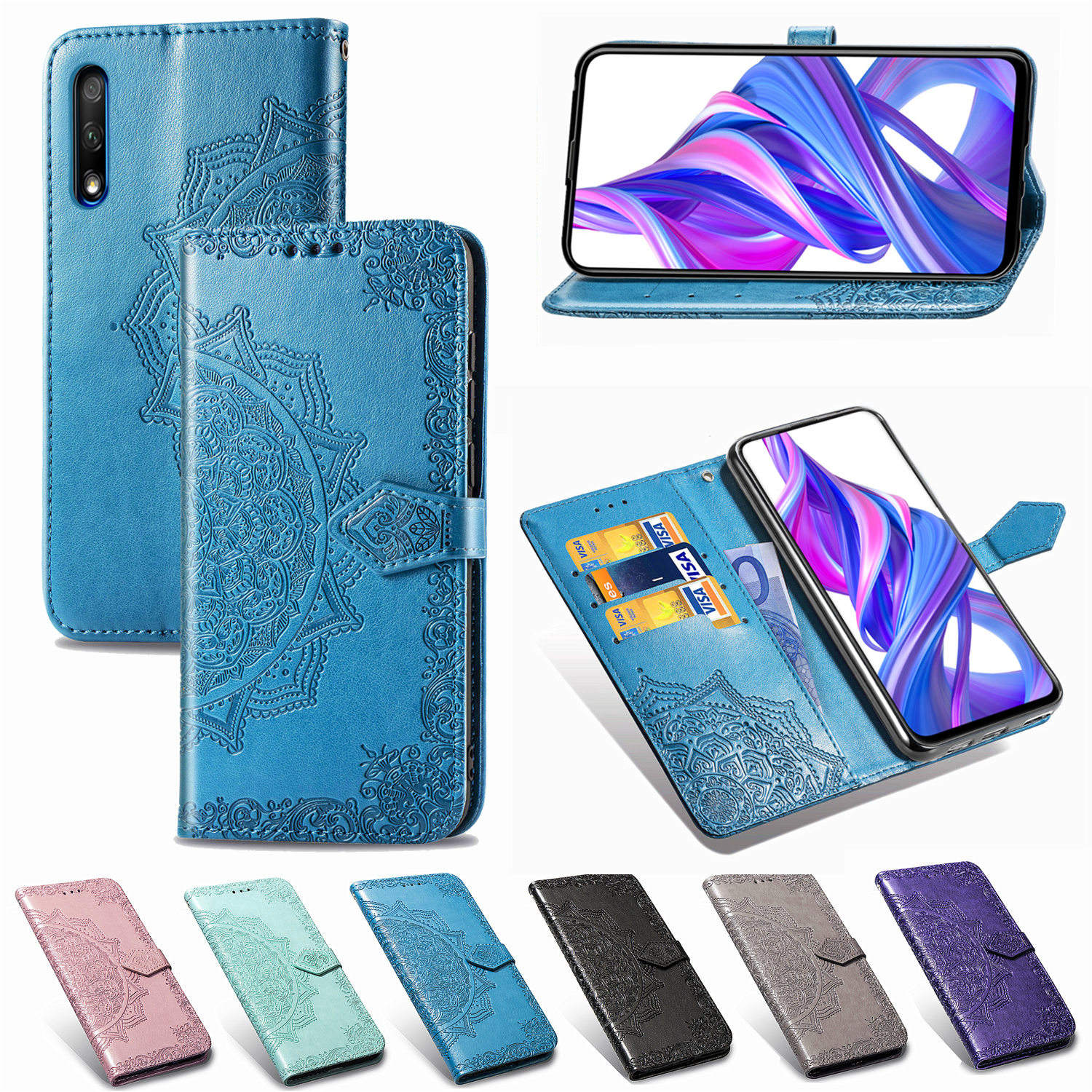 Phone Case Honor 9x Flip Case Vintage Cases For Honor 9X Pro Cover