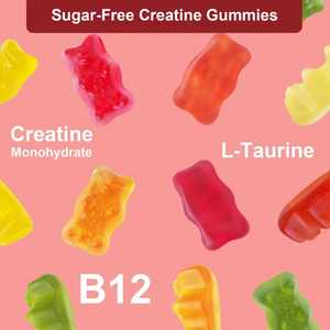 Wholesale Private Label Premium <b>Creatine</b> <b>Monohydrate</b> Gummies 5000mg - Vegan Muscle & Cognitive Support Supplement, 60 Gummies - Product Image 4