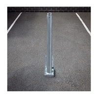 Poteau de stationnement amovible en acier galvanisé à usage intensif, automatique, anti-collision, télescopique, pour la sécurité routière et aéroportuaire