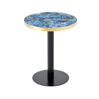 [Stock US] Table basse ronde en MDF de 23,6 pouces avec bord pulvérisé/peint, plateau en MDF avec texture marbre et peinture UV, expédition domestique aux États-Unis, 1 pièce MOQ