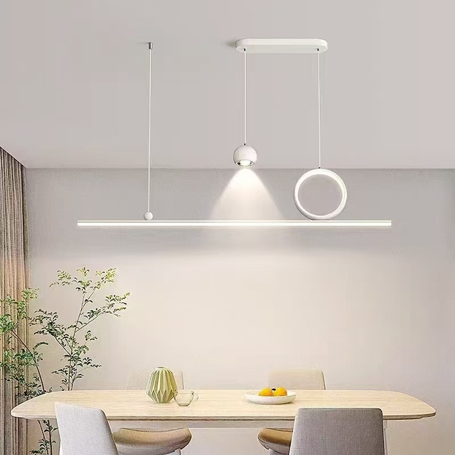 Smart Home Chandaria | Nordic - Style Black & White Modern Indoor Linear Pendant Lights for Kitchen Islands