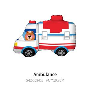 Cymylar Officier Ours Police Voiture Ballons Ambulance Camion Express Feuille Ballon pour Anniversaire Graduation Fête <span class=keywords><strong>D</strong></span>écoration - Product Image 6