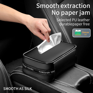 Boîte <span class=keywords><strong>de</strong></span> rangement universelle en cuir PU pour accoudoir et pare-soleil <span class=keywords><strong>de</strong></span> voiture, avec installation facile, <span class=keywords><strong>organisateur</strong></span> <span class=keywords><strong>de</strong></span> siège arrière noir et marron pour Benz <span class=keywords><strong>BMW</strong></span> - Product Image 3