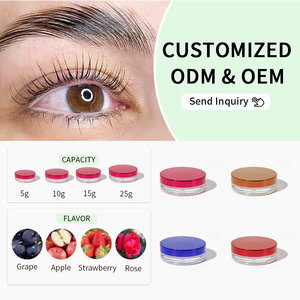 Couvercle doré à saveur personnalisée 8g adhésif naturel non irritant pour les cils fixation rapide kit <span class=keywords><strong>de</strong></span> levage des cils marque privée baume colle pour le levage des cils - Product Image 2