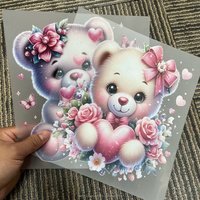 Autocollant thermocollant personnalisé en vinyle PET Plastisol pour vêtements, imperméable, lavable, durable, motif dessin animé, vente en gros