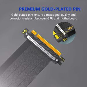 <span class=keywords><strong>สาย</strong></span>ริเซอร์ GPU <span class=keywords><strong>PCIE</strong></span> <span class=keywords><strong>4.0</strong></span> X16 ความเร็วสูง แบบตัวเมีย 90 180 องศา สำหรับการ์ดขยาย GPU สำหรับ RTX4090 RX6950XT - Product Image 5
