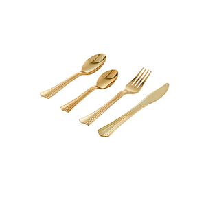 New Arrivals 2021 Kitchen Heavy-Duty PS Disposable Plastic Cutlery Set Portable Knife Fork Spoon
