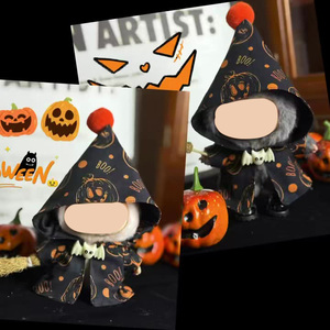 Venta al por mayor caliente 17cm muñeca disfraz de Halloween lindo calabaza <span class=keywords><strong>capa</strong></span> sombrero ropa conjunto para 17cm muñeca - Product Image 1