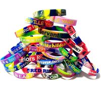 Cadeaux promotionnels, bracelets en silicone personnalisés, bracelets en caoutchouc lumineux qui brillent dans le noir pour les événements