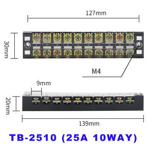 Bloc de jonction TB-2504 en fer 25A série TB, type clôture, isolé et anti-choc <span class=keywords><strong>électrique</strong></span> - Product Image 6