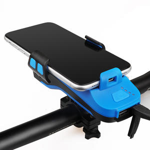 Luz Delantera Solar para Bicicleta 4000mAh Azul Impermeable LED con Bocina y Soporte para Teléfono para Bicicleta de Montaña - Product Image 5