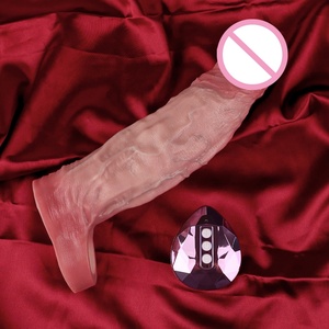 Vibrating Penis Sleeve with <b>Remote</b> Control Cock Extender Sex Toy Fantasy Cock <b>Vibrator</b> for Man - Product Image 1