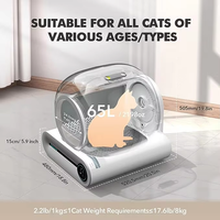 Kotak Kotoran Kucing Pintar dengan Pembersihan Otomatis + Perlindungan Keamanan + Pemantauan Real-Time Radar Inframerah Aktif untuk Kucing 1-8kg Kontrol via Aplikasi