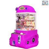 2026 Mini machine à griffes rose commerciale de table, machine à griffes à monnayeur pour magasins de cadeaux, salles d'arcade et centres commerciaux, distributeur de jouets