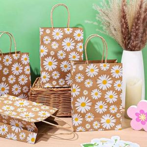 Sac de courses en papier kraft brun écologique avec des sacs cadeaux en papier colorés pour les plats à emporter et les fêtes - Product Image 2