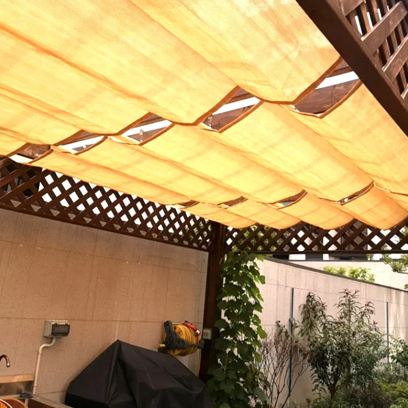 UV-Block-Welle-Sonnenblende Segelgarten Pergola-Schattenetz Auto-Schuppen einziehbarer Vordach Schwimmbad gleitender Teleskop-Sonnensegel