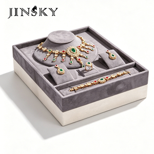 Premium Velvet Jewelry Stand Tray Combination Ready Stock For Boutique Jewelry Retail Counter Display Props - Product Image 1
