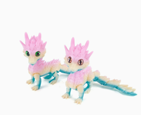 Figurine de dragon articulée imprimée en 3D, créature mythique flexible en cristal, décoration de bureau, anti-stress, cadeau esthétique en PLA