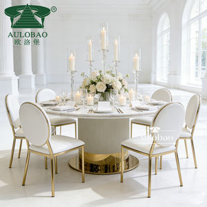 Lujosas mesas de boda con marco de acero inoxidable MDF para novia y novio - Product Image 1