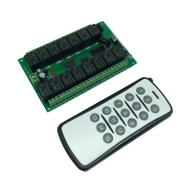 12V15ch wireless remote control switch high-grade 1000 m remote control industrial equipment lamp control.