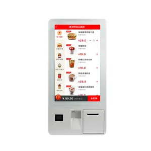 White 24 inch 32 inch 43 inch vending machine food ticket Payment Kiosk bill acceptor touch screen for self-service