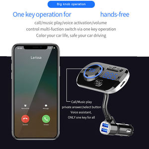 Araba kablosuz-uyumlu 5.0 FM verici kablosuz Handsfree ses alıcısı oto MP3 çalar hızlı şarj - Product Image 3