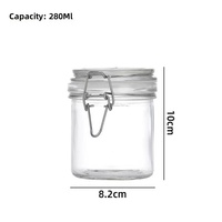 Pot en verre carré classique de 500 ml certifié CE FCC ROHS, hermétique, résistant à la chaleur, de qualité alimentaire, réutilisable, transparent