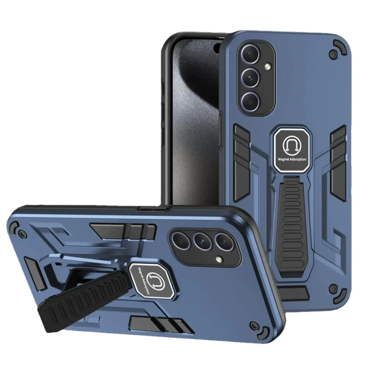 Capa de suporte magnético para celular Samsung Galaxy A05 A05s 4G A15 A25 A35 A55 5G Suporte de suporte para carro