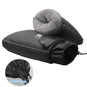 Poignées de moto et de scooter électrique, chaudes, imperméables, coupe-vent, universelles, doublées de polaire épaisse, pour l'hiver - Product Image 2