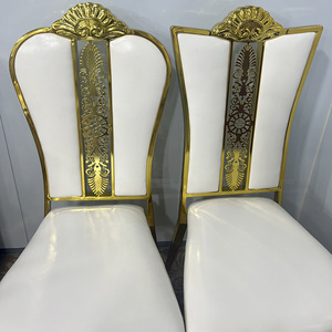 Chaise de banquet de luxe moderne en acier inoxydable pour événements hôteliers, réceptions et mariages, couleur or, à <span class=keywords><strong>vendre</strong></span> - Product Image 1
