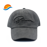 Casquette de baseball personnalisée en usine de Chine en laine d'imitation cuir, chapeau de papa personnalisé à motif de broderie 3D
