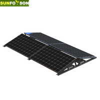 Système de montage solaire résidentiel, rails en aluminium, structure de montage au sol triangulaire pour installations de panneaux photovoltaïques sur toit plat