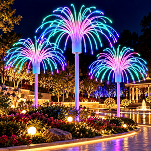 Grand motif lumineux de feux d'artifice de Noël pour les places commerciales, les parcs à thème et les installations de festivals en plein air - Product Image 1