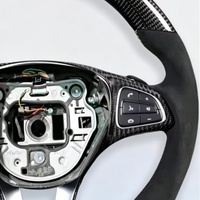 Volant en fibre de carbone véritable pour Mercedes Benz C63 C450 E63 W176 W204 W205 W213 A250 AMG, accessoires de voiture