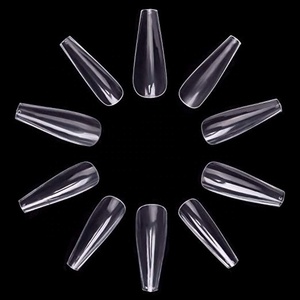 Uñas postizas ABS con diseño predefinido, 600 unidades/bolsa, <span class=keywords><strong>puntas</strong></span> de uñas postizas de cobertura completa, largas, tipo <span class=keywords><strong>ballet</strong></span>, transparentes/naturales/blancas, marca WLNAILS - Product Image 4