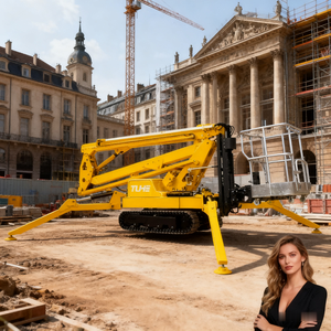 Meilleur prix Plate-forme de panier de levage de bras incurvé automoteur complet Tractable Boom Spider Boom Lift - Product Image 3