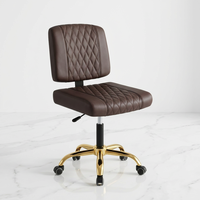 Chaise de bureau de direction, salon de beauté, salon de manucure, cuir PU, surpiqûres diamant, design ergonomique, réglable en hauteur, pivotante, imperméable