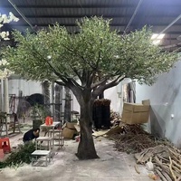 Arbre d'olivier artificiel classique, élégant et durable, en fibre de verre, pour décoration artistique, ornement de vitrine, 2,8 m, modèle OV Ho pour le Poisson d'avril