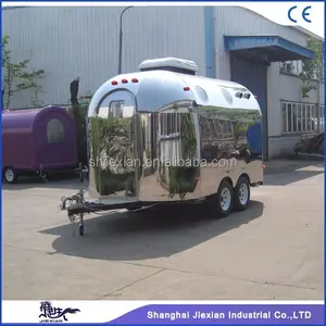 4 Meter Airstream Stainless Steel New Design Customized Outdoor Mobile Fast Food Kiosk /crepe Cart /food Trailer Truck
