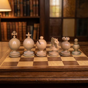 Handmade <b>Wooden</b> <b>Chess</b> Pieces <b>Set</b> Unisex For Playing - Product Image 1