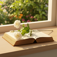 Bunga Eustoma Buatan Real Touch - Bahan PE Sentuhan Alami Tahan Lama Buatan Tangan Dekorasi Paskah Pernikahan Ramah Lingkungan