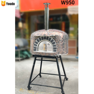 하이 퀄리티 상업 야외 나무 화제 벽돌 피자 오븐 좋은 가격 휴대용 베이킹 장비 - Product Image 5