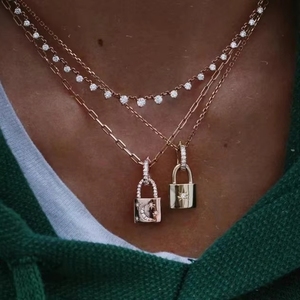 TKJ 2025 Nuovo Design Collana Lunga con Lucchetto in <span class=keywords><strong>Argento</strong></span> Sterling 925 Prezzo al <span class=keywords><strong>Grammo</strong></span> Gioielli in Oro Vero OEM/ODM - Product Image 2