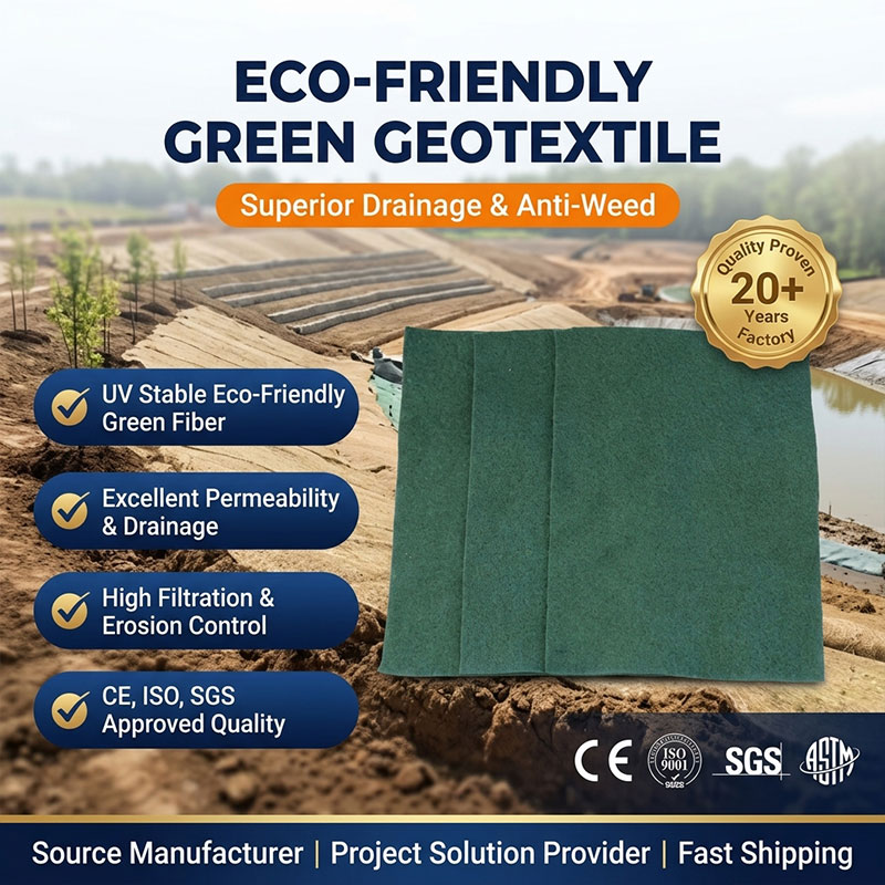 Needle Punched Nonwoven Geotextile Filter Fabric For Saudi Arabia Philippines Road Construction Geotextile Membrane