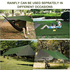 Amaca leggera in nylon taffetà 210T con zanzariera e <span class=keywords><strong>set</strong></span> di cinghie per albero, comoda per campeggio all'aperto e relax sospeso - Product Image 6