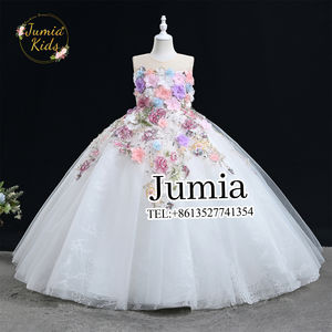 Vestido <span class=keywords><strong>de</strong></span> Niña con Diseño Floral Personalizado ODM, Vestido Mini con Apliques Esponjosos, Diseño Floral, Lindo Vestido Esponjoso Personalizado <span class=keywords><strong>de</strong></span> Verano <span class=keywords><strong>para</strong></span> Fiesta <span class=keywords><strong>de</strong></span> <span class=keywords><strong>Cumpleaños</strong></span> - Product Image 4