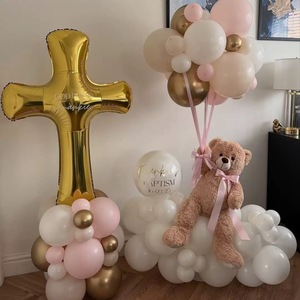 Balões em Forma de Cruz Dourados, Prateados e Brancos para Aniversário, Oração, Gala de Caridade, Halloween, Páscoa, Ação de Graças e Decoração de Ambientes - Product Image 2