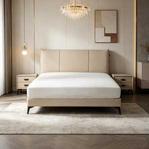 <span class=keywords><strong>Letto</strong></span> Morbido Bicolore in Pelle Bovina con Superficie in Vera Pelle, Telaio in Metallo Regolabile, Design Ecologico per <span class=keywords><strong>Camera</strong></span> <span class=keywords><strong>da</strong></span> <span class=keywords><strong>Letto</strong></span> Giovanile Moderna - Product Image 2
