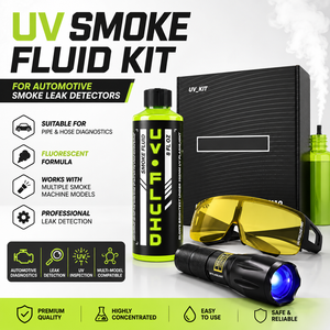 Détecteur de fuite de fumée UV manuel pour automobile, testeur de vide EVAP avec kit de liquide fluorescent haute densité - Product Image 1