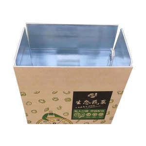 Bán buôn nhôm lót nhiệt Cooler tông xốp cách nhiệt container <span class=keywords><strong>Box</strong></span> cho đông lạnh gói thực phẩm vận chuyển - Product Image 1